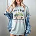 Holiday Scene Nostalgia North Pole Tree Farm Merry Christmas Women's Comfort Colors T-Shirt Denim Holiday Scene Nostalgia North Pole Tree Farm Merry Christmas Women's Comfort Colors T-Shirt Denim