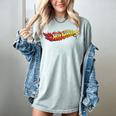 Hot Wheels Comic Book Fire Logo Women's Comfort Colors T-Shirt Denim