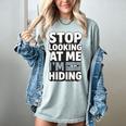 Humor For Introverts Stop Looking At Me I'm Hiding Graphic Women's Comfort Colors T-Shirt Denim Humor For Introverts Stop Looking At Me I'm Hiding Graphic Women's Comfort Colors T-Shirt Denim