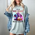 I'm A Book Dragon Not A Worm Women's Comfort Colors T-Shirt Denim