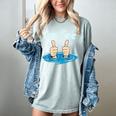 I'm Fine Drowning Thumbs Up Introvert Meme Humor Women's Comfort Colors T-Shirt Denim