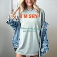 I'm Shy Please Come Over & Talk To Me Introvert Shying Women's Comfort Colors T-Shirt Denim I'm Shy Please Come Over & Talk To Me Introvert Shying Women's Comfort Colors T-Shirt Denim