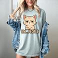 Introvert Anime Cat Ew People Women's Comfort Colors T-Shirt Denim Introvert Anime Cat Ew People Women's Comfort Colors T-Shirt Denim