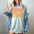Introvert Antisocial Sarcasm Introverts Unite Anti Social Women's Comfort Colors T-Shirt Denim