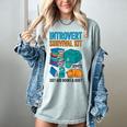 Introvert Book Lover Introvert Survival Kit Women's Comfort Colors T-Shirt Denim