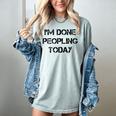 Introvert Design For Introverted Men And Women Women's Comfort Colors T-Shirt Denim Introvert Design For Introverted Men And Women Women's Comfort Colors T-Shirt Denim