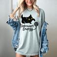 Introvert Energy Cat Love Cat Meme Women's Comfort Colors T-Shirt Denim