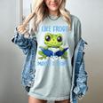 Introvert Herpetologists Amphibian Frog Lover Women's Comfort Colors T-Shirt Denim