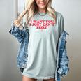 Introvert Valentines Day I Want You I Just Can't Flirt Women's Comfort Colors T-Shirt Denim