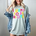 Introvert I Want To Be Alone Retro Wavy Women's Comfort Colors T-Shirt Denim Introvert I Want To Be Alone Retro Wavy Women's Comfort Colors T-Shirt Denim