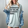 Introverted Bookworm Books Introvert Women's Comfort Colors T-Shirt Denim
