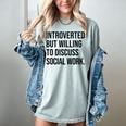 Introverted Caseworker Social Work Introvert Women's Comfort Colors T-Shirt Denim