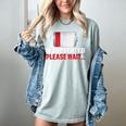 Introverted Please Wait Introvert Saying Sarcasm Women's Comfort Colors T-Shirt Denim