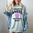 Introverted Sarcastic Humor Antisocial Introvert Women's Comfort Colors T-Shirt Denim