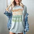 Introverted But Willing To Discuss Bees Animal Meme Women's Comfort Colors T-Shirt Denim