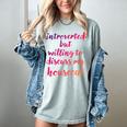 Introverted Willing To Discuss Housecat Introvert Women's Comfort Colors T-Shirt Denim