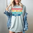 Introverted But Willing To Discuss Music Women's Comfort Colors T-Shirt Denim Introverted But Willing To Discuss Music Women's Comfort Colors T-Shirt Denim