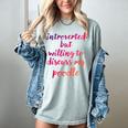 Introverted Willing To Discuss Poodle Introvert Women's Comfort Colors T-Shirt Denim Introverted Willing To Discuss Poodle Introvert Women's Comfort Colors T-Shirt Denim