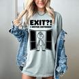 Irony Sarcasm Introvert Dry Humor Cartoon Comic Geek Nerd Women's Comfort Colors T-Shirt Denim