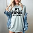 It's Way To Peopley Outside Introvert Women's Comfort Colors T-Shirt Denim It's Way To Peopley Outside Introvert Women's Comfort Colors T-Shirt Denim