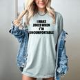 I Make Jokes When Im Uncomfortable Sarcastic Introvert Women's Comfort Colors T-Shirt Denim I Make Jokes When Im Uncomfortable Sarcastic Introvert Women's Comfort Colors T-Shirt Denim