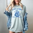 Just a Girl Who Loves Books Book Lover Bookish Women's Comfort Colors T-Shirt Denim