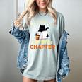 Just One More Chapter Fun Cat Coffee Reading Book Premium Tri-Blend Women's Comfort Colors T-Shirt Denim