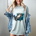 Lazy Raccoon Sarcastic Introvert Humor Japanese Animal Women's Comfort Colors T-Shirt Denim