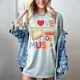 I Love 70's Music Retro Style Nostalgia Cassette 1970s Party Women's Comfort Colors T-Shirt Denim