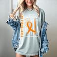 In Memory Of Grandpa Leukemia Awareness Products Flag Shirts Women's Comfort Colors T-Shirt Denim