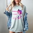 In Memory Of Mom I Know Heaven Beautiful Place Wings Angel Women's Comfort Colors T-Shirt Denim