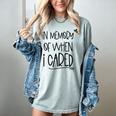 In Memory Of When I Cared Apathetic Sarcastic FED-UP Women's Comfort Colors T-Shirt Denim