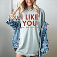 I Like You But Got No Game Introvert Minimalist Joke Women's Comfort Colors T-Shirt Denim