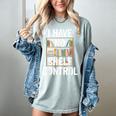 I Have No Shelf Control Read Book Reading Librarian Women's Comfort Colors T-Shirt Denim