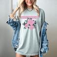 Nostalgia 80s 90s Retro Style Graphics Rose Pink Flower Women's Comfort Colors T-Shirt Denim