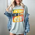 Im This Old Retro 80s 90s VHS Cassette Floppy Disk Nostalgia Women's Comfort Colors T-Shirt Denim