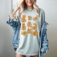 Orange Cats Reading Books Cat Lover Women's Comfort Colors T-Shirt Denim Orange Cats Reading Books Cat Lover Women's Comfort Colors T-Shirt Denim