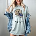 Otter Cute Read Reading Book Librarian Across America Kids Women's Comfort Colors T-Shirt Denim