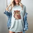 I Like Owls And Maybe 3 People Introvert Humor Casual Women's Comfort Colors T-Shirt Denim