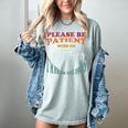 Please Be Patient With Me I'm From The 1900s Heart Beat Women's Comfort Colors T-Shirt Denim