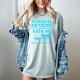 Please Be Patient With Me I'm From The 1900s Pixel Wagon Women's Comfort Colors T-Shirt Denim