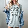 Pretend Introvert Introverted Apparel Women's Comfort Colors T-Shirt Denim