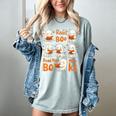 Read Boo KS Read More Bo KS Cute Ghost Reading Book Women's Comfort Colors T-Shirt Denim