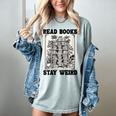 Read Books Stay Weird Book Lover Joke Introvert Reading Women's Comfort Colors T-Shirt Denim