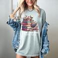 Reading A Book Per Day Keeps Reality Away Skeleton Books Women's Comfort Colors T-Shirt Denim Reading A Book Per Day Keeps Reality Away Skeleton Books Women's Comfort Colors T-Shirt Denim