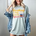 Reading Is My Favorite Sport Book Lovers Women's Comfort Colors T-Shirt Denim