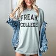 Retro Anti Social FREAK COLLEGE Introvert Stay Away From Me Women's Comfort Colors T-Shirt Denim