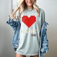 Retro Gamer 1 Life Pixel Heart – 8-Bit Gaming Nostalgia Women's Comfort Colors T-Shirt Denim
