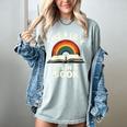 Retro Rainbow Take A Look It's In A Book Reading Women's Comfort Colors T-Shirt Denim Retro Rainbow Take A Look It's In A Book Reading Women's Comfort Colors T-Shirt Denim