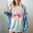 Retro Read Your Heart Out Valentine's Day Teacher Book Lover Women's Comfort Colors T-Shirt Denim